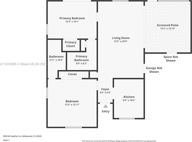 9550 W Heather Ln, Miramar, FL 33025 - view of room layout