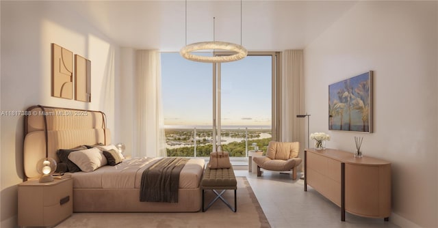 2901 NE 9th Ct Unit 6A, Fort Lauderdale, FL 33384 - bedroom with a wall of windows