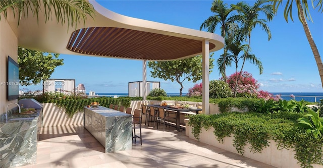 2901 NE 9th Ct Unit 6A, Fort Lauderdale, FL 33384 - view of patio / terrace featuring a water view