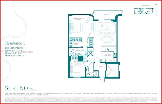 2901 NE 9th Ct Unit 8C, Fort Lauderdale, FL 33304 - view of property floor plan