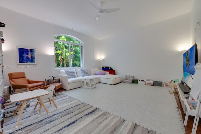 17050 SW 90th Ave, Palmetto Bay, FL 33157 - living area with a ceiling fan