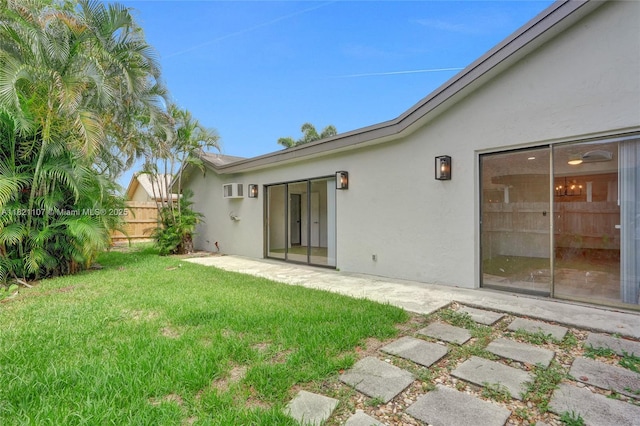 8511 NW 51st Ct, Lauderhill, FL 33351 - view of yard with a patio area and a wall mounted air conditioner