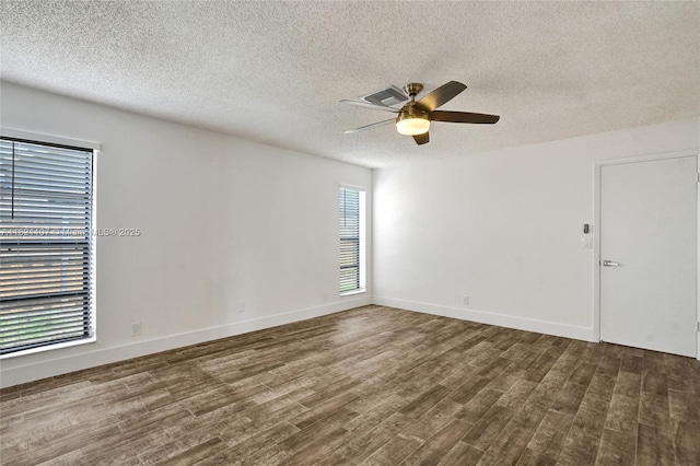 8511 NW 51st Ct, Lauderhill, FL 33351 - empty room with wood finished floors, a ceiling fan, and a textured ceiling