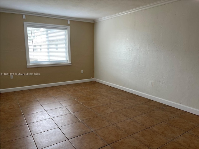 8603 SW 68th Ct Unit 27, Pinecrest, FL 33156 - empty room featuring ornamental molding and tile patterned floors