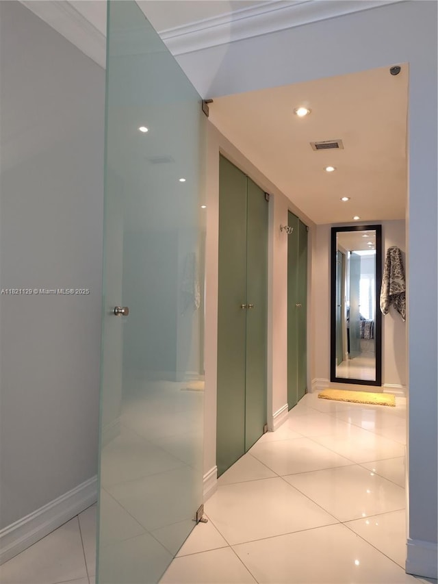 575 Crandon Blvd Unit 706, Key Biscayne, FL 33149 - corridor with tile patterned flooring and recessed lighting