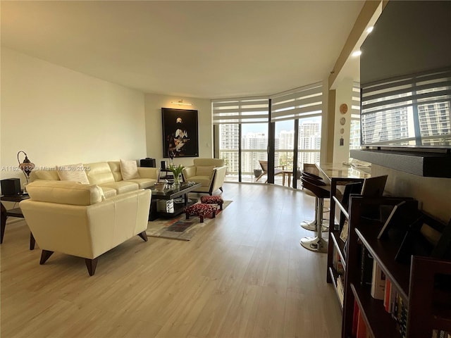 20191 E Country Club Dr Unit 1903, Aventura, FL 33180 - living area featuring light wood-style floors and expansive windows