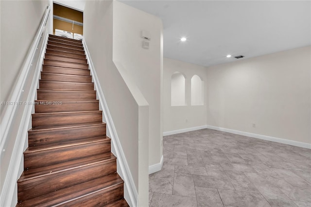 13227 SW 42nd St Unit 8103, Miramar, FL 33027 - stairway with baseboards and recessed lighting