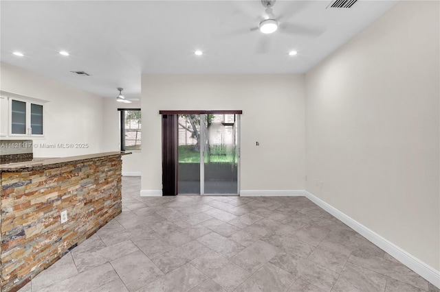 13227 SW 42nd St Unit 8103, Miramar, FL 33027 - spare room with ceiling fan and recessed lighting