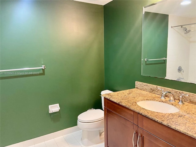 7275 SW 90th Way Unit 405, Miami, FL 33156 - bathroom with vanity, a shower, and tile patterned flooring