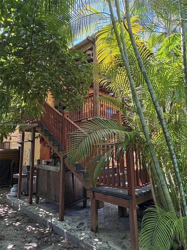 3767 Royal Palm Ave, Miami Beach, FL 33140 - wooden deck with area for grilling