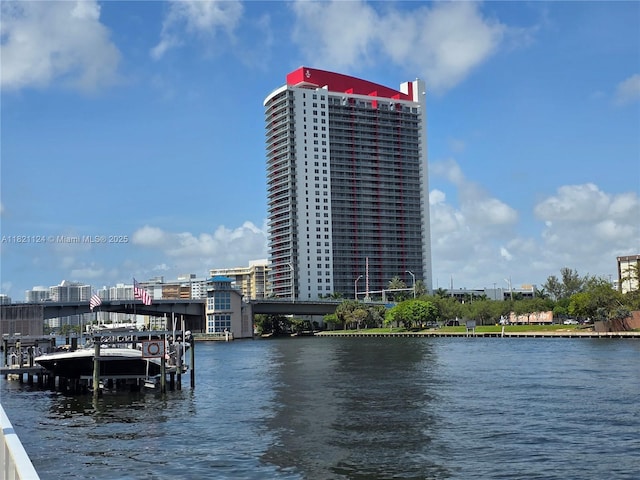 3800 S Ocean Dr Unit 425, Hollywood, FL 33019 - water view with a dock