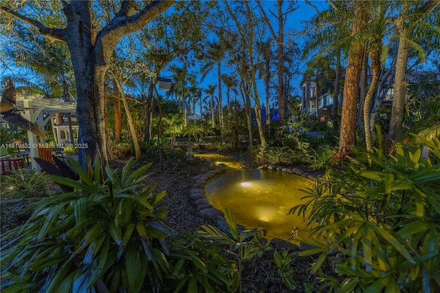 8755 Commodore Dr, Seminole, FL 33776 - view of yard with a small pond