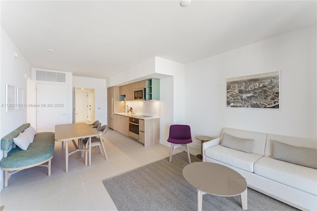 159 NE 6th St Unit 3016, Miami, FL 33132 - living room with light tile patterned flooring