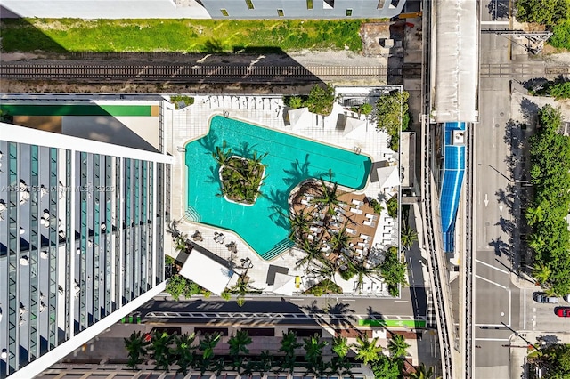 159 NE 6th St Unit 3016, Miami, FL 33132 - bird's eye view of a pool