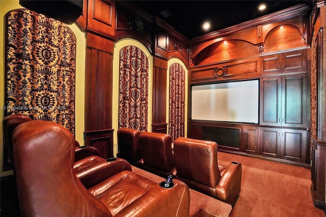 15093 SW 16th St, Davie, FL 33326 - cinema with crown molding and carpet flooring
