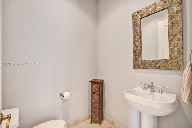 15093 SW 16th St, Davie, FL 33326 - half bath featuring toilet and tile patterned floors