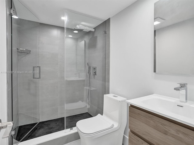 605 Oaks Dr Unit 309, Pompano Beach, FL 33069 - bathroom with vanity and a stall shower
