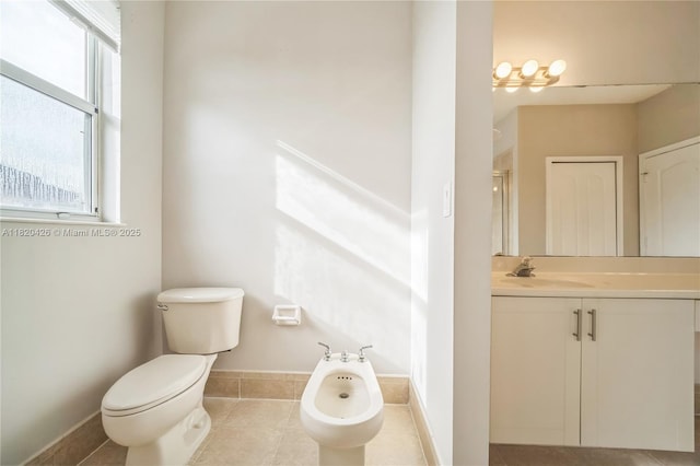 16313 SW 66th St, Miami, FL 33193 - full bathroom with a bidet, vanity, a shower with door, and tile patterned floors