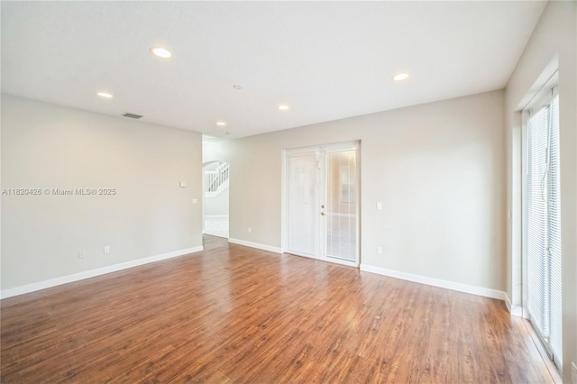 16313 SW 66th St, Miami, FL 33193 - empty room featuring wood finished floors and recessed lighting