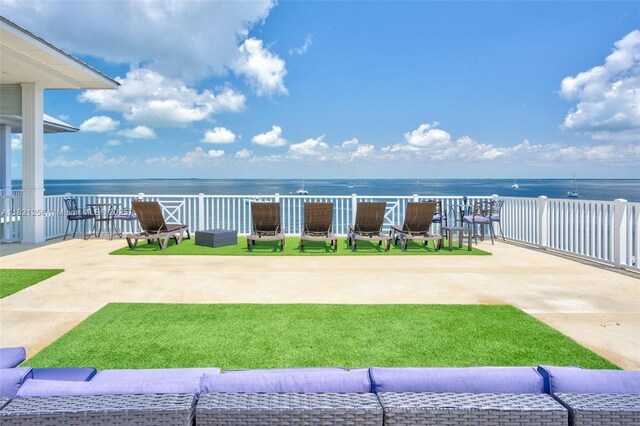 104000 Overseas Hwy Unit 5, Key Largo, FL 33037 - view of patio featuring a water view