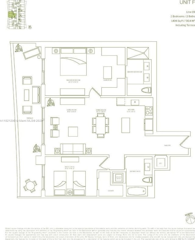 1010 Brickell Ave Unit 1409, Miami, FL 33131 - view of home floor plan