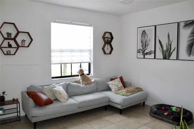 581 SE 32nd Ter, Homestead, FL 33033 - living room with light tile patterned floors