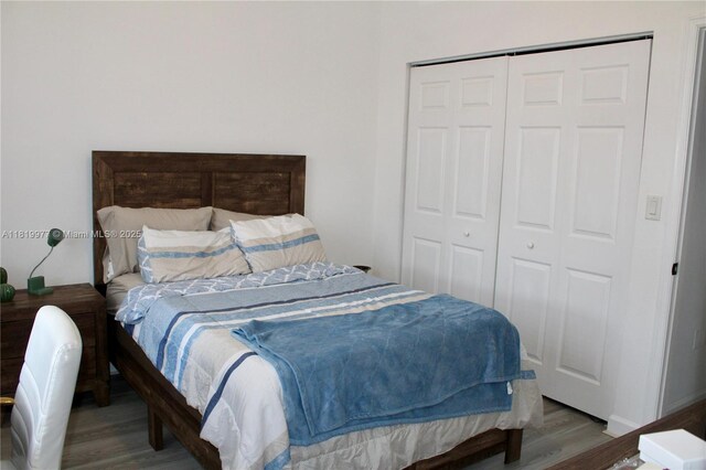 581 SE 32nd Ter, Homestead, FL 33033 - bedroom featuring wood finished floors and a closet