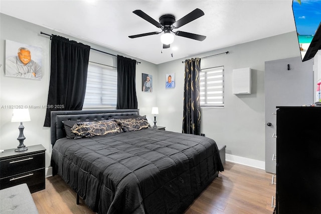 7631 Miramar Pkwy, Miramar, FL 33023 - bedroom with wood finished floors and a ceiling fan