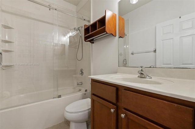 3507 W 89th Pl, Hialeah, FL 33018 - bathroom with vanity and bath / shower combo with glass door