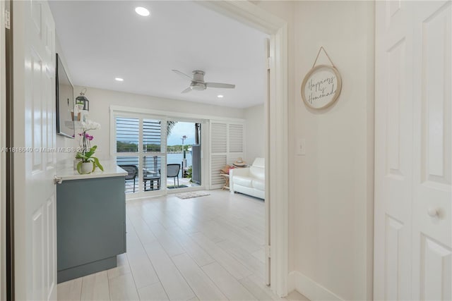 4034 N Ocean Dr, Hollywood, FL 33019 - corridor featuring recessed lighting and baseboards