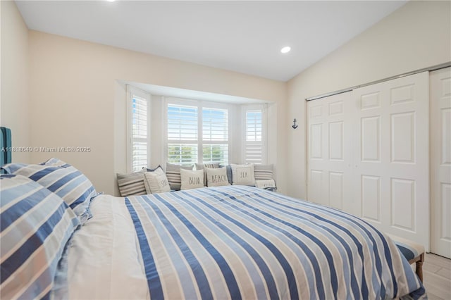 4034 N Ocean Dr, Hollywood, FL 33019 - bedroom with wood finished floors, recessed lighting, and a closet