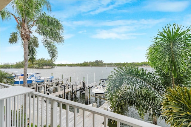 4034 N Ocean Dr, Hollywood, FL 33019 - water view featuring boat lift and a dock