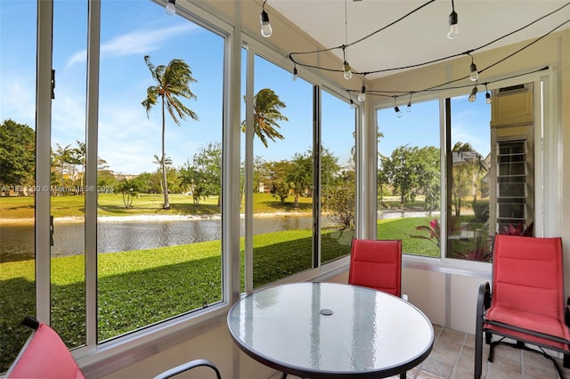 4311 NW 16th St Unit B103, Lauderhill, FL 33313 - sunroom / solarium featuring a water view and plenty of natural light