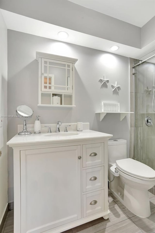 4311 NW 16th St Unit B103, Lauderhill, FL 33313 - full bath with vanity, a tile shower, and recessed lighting