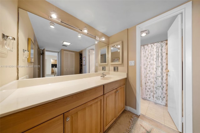 100 Bayview Dr Unit 1922, Sunny Isles Beach, FL 33160 - bathroom with vanity and tile patterned flooring
