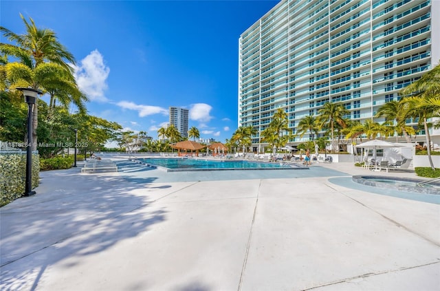 100 Bayview Dr Unit 1922, Sunny Isles Beach, FL 33160 - community pool with a patio