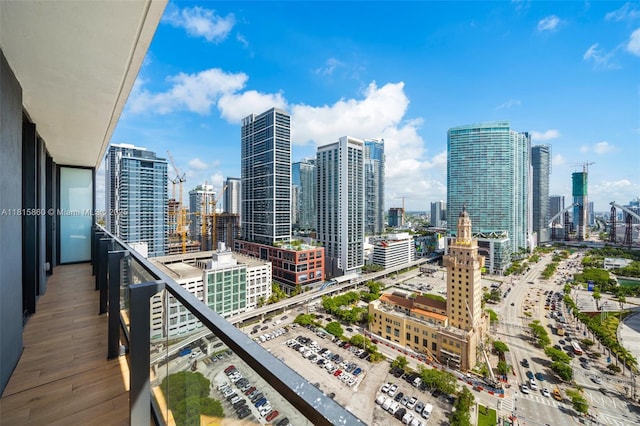 398 NE 5th St Unit 1809, Miami, FL 33132 - balcony featuring a skyline view
