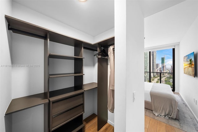 398 NE 5th St Unit 1809, Miami, FL 33132 - spacious closet featuring wood finished floors
