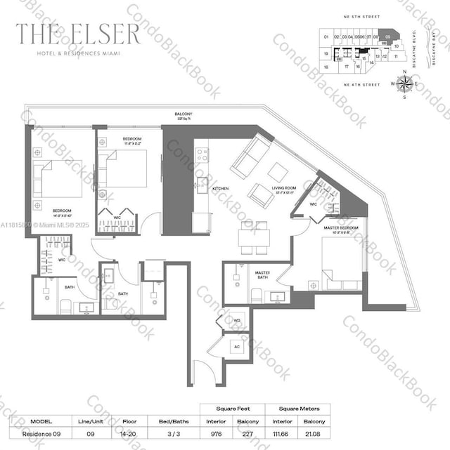 398 NE 5th St Unit 1809, Miami, FL 33132 - view of property floor plan