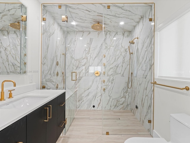 4531 SW 15th St, Miami, FL 33134 - bathroom featuring a marble finish shower and vanity