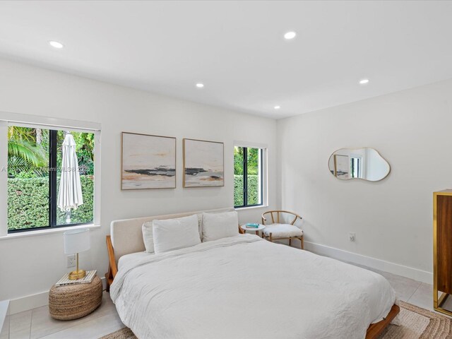 4531 SW 15th St, Miami, FL 33134 - bedroom featuring recessed lighting and light tile patterned floors