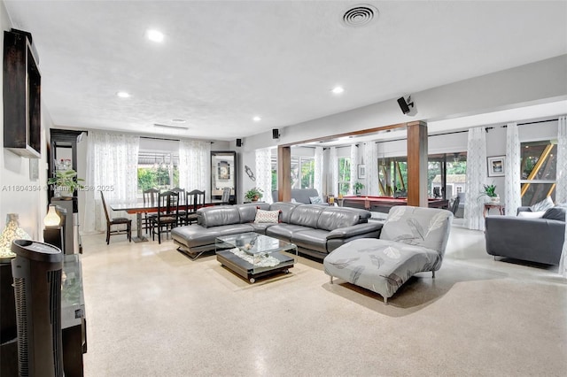 6285 Pine Ter, Plantation, FL 33317 - living area featuring recessed lighting and healthy amount of natural light