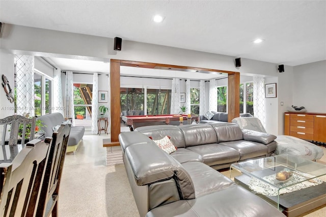 6285 Pine Ter, Plantation, FL 33317 - living room featuring recessed lighting and billiards