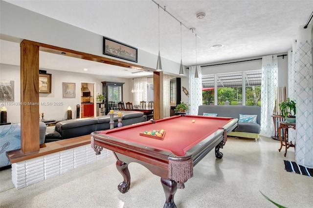 6285 Pine Ter, Plantation, FL 33317 - recreation room featuring speckled floor, pool table, and plenty of natural light