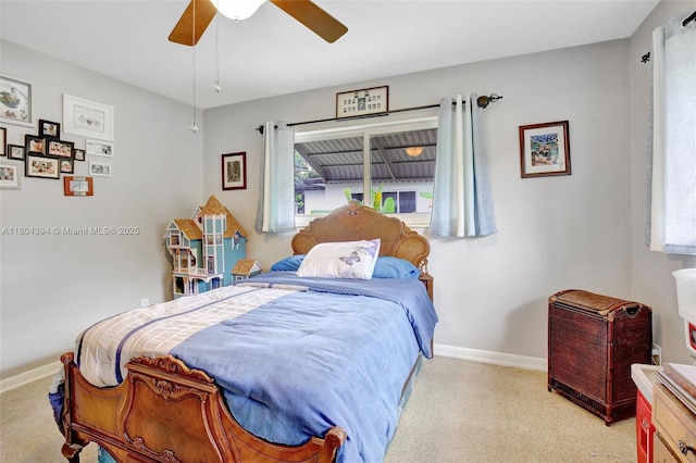 6285 Pine Ter, Plantation, FL 33317 - bedroom with carpet and ceiling fan