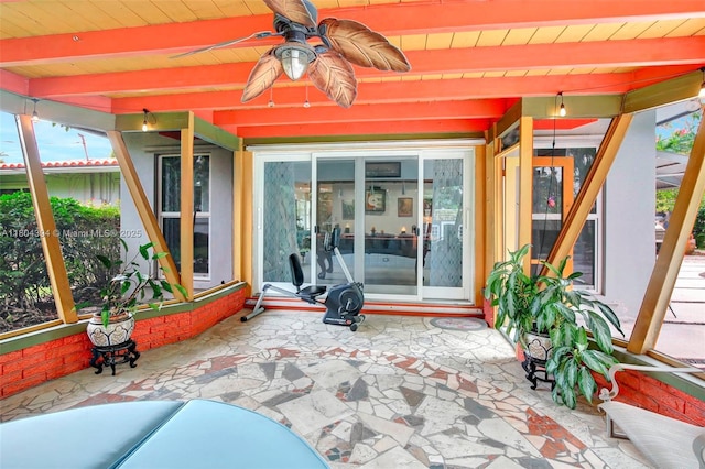 6285 Pine Ter, Plantation, FL 33317 - view of patio / terrace with ceiling fan