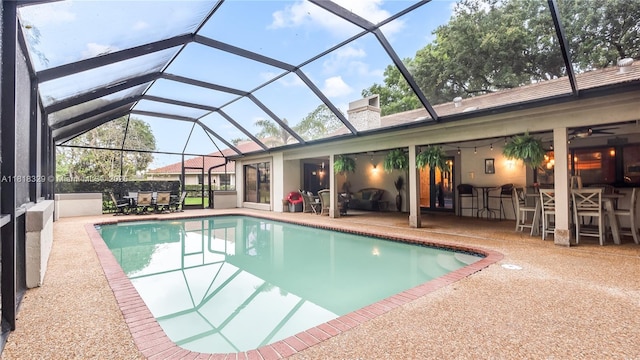 10123 Vestal Ct, Coral Springs, FL 33071 - outdoor pool featuring a patio and a lanai