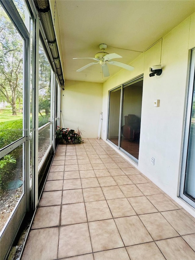 2304 Lucaya Ln Unit J1, Coconut Creek, FL 33066 - unfurnished sunroom with ceiling fan
