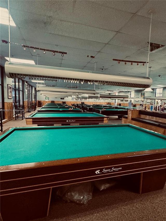 2304 Lucaya Ln Unit J1, Coconut Creek, FL 33066 - game room featuring a drop ceiling