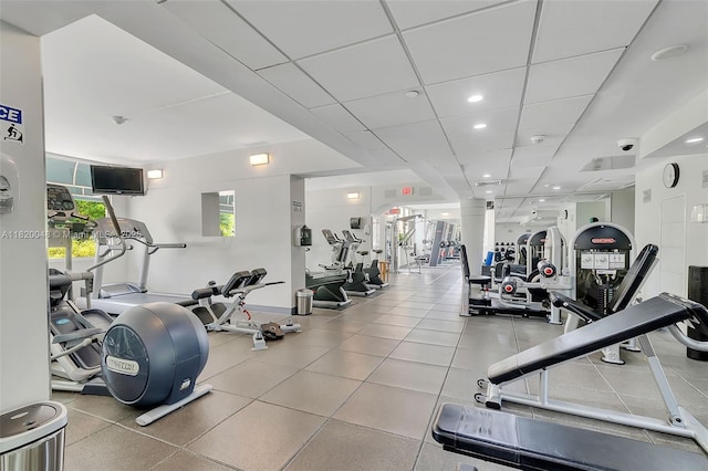 888 Brickell Key Dr Unit 1006, Miami, FL 33131 - gym with recessed lighting